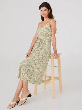 Floral Print Spaghetti Strap Midi Dress