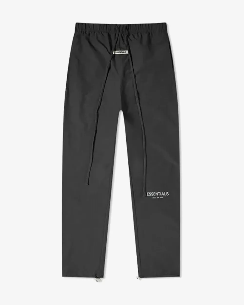 FOG ESSENTIALS FW19 REFLECTIVE LOGO NYLON BLACK TRACK PANTS