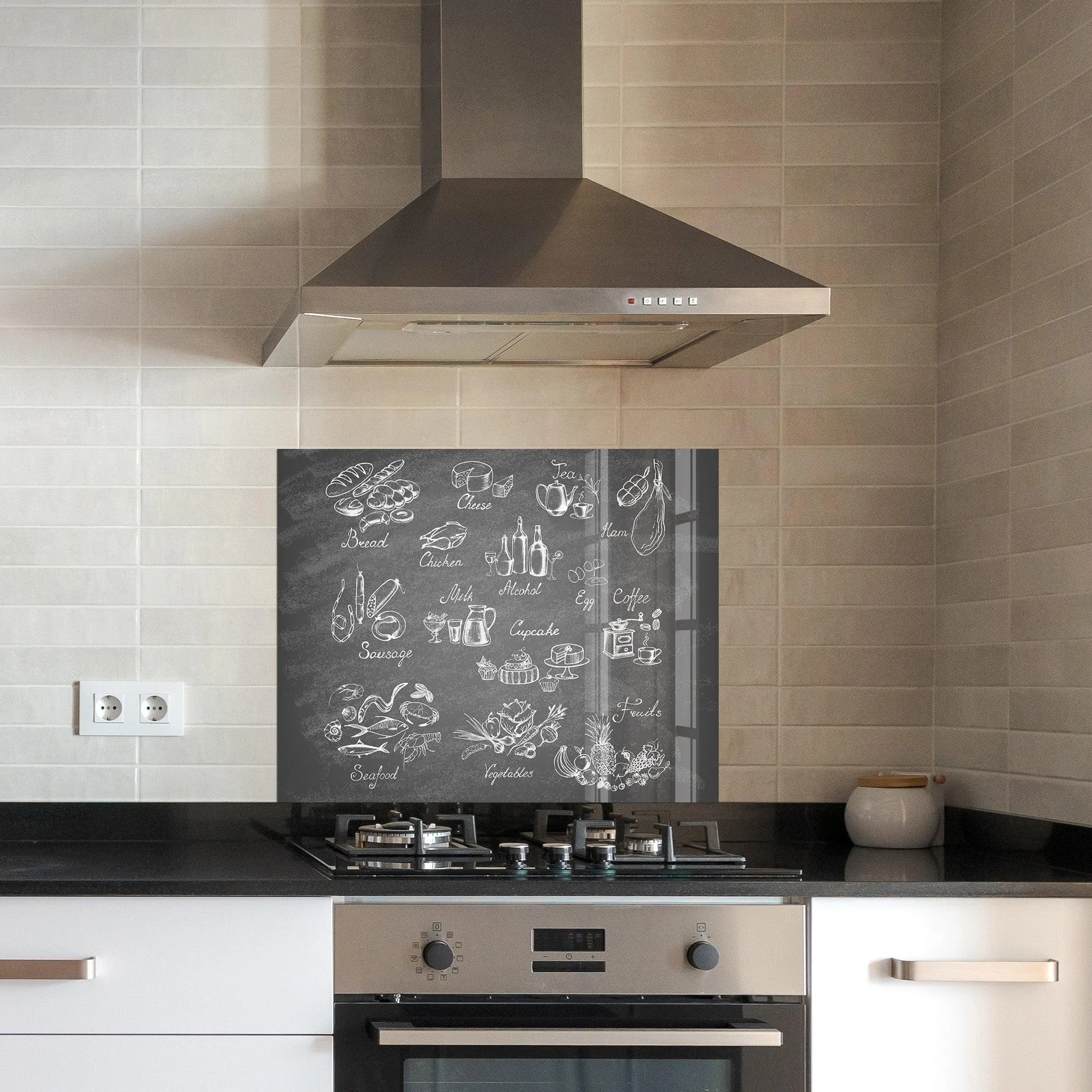 Foods | Glass Printed Backsplash for your Kitchen