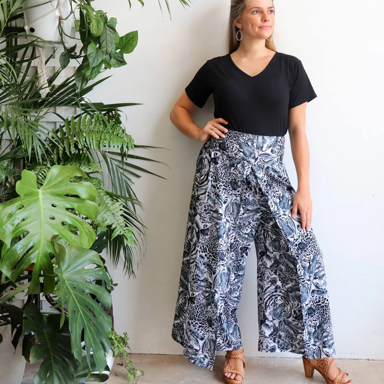 Free Spirit Wrap Pants - Animal Print