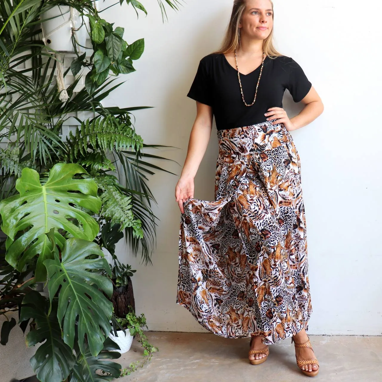 Free Spirit Wrap Pants - Animal Print
