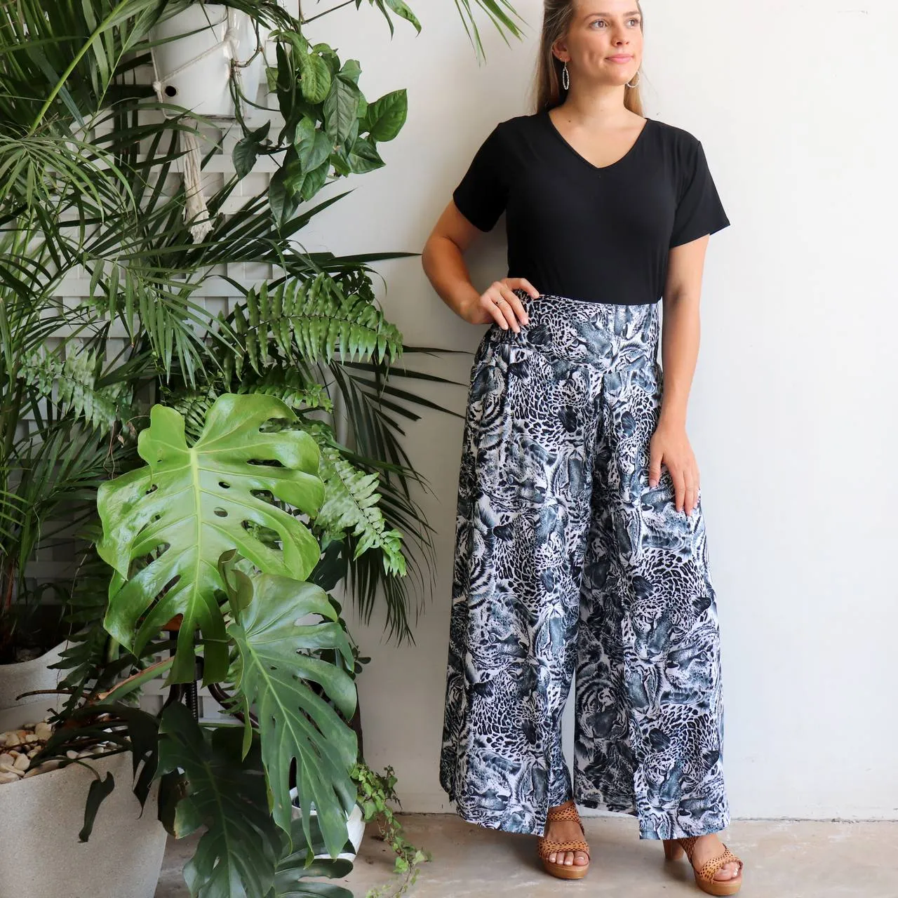 Free Spirit Wrap Pants - Animal Print