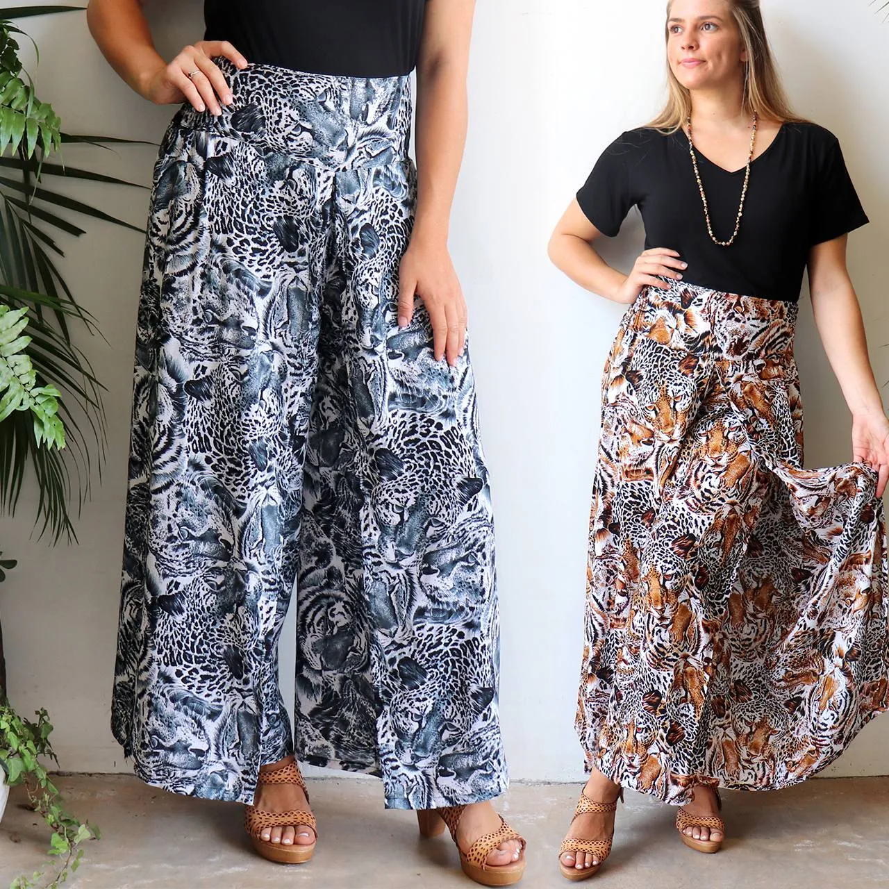 Free Spirit Wrap Pants - Animal Print