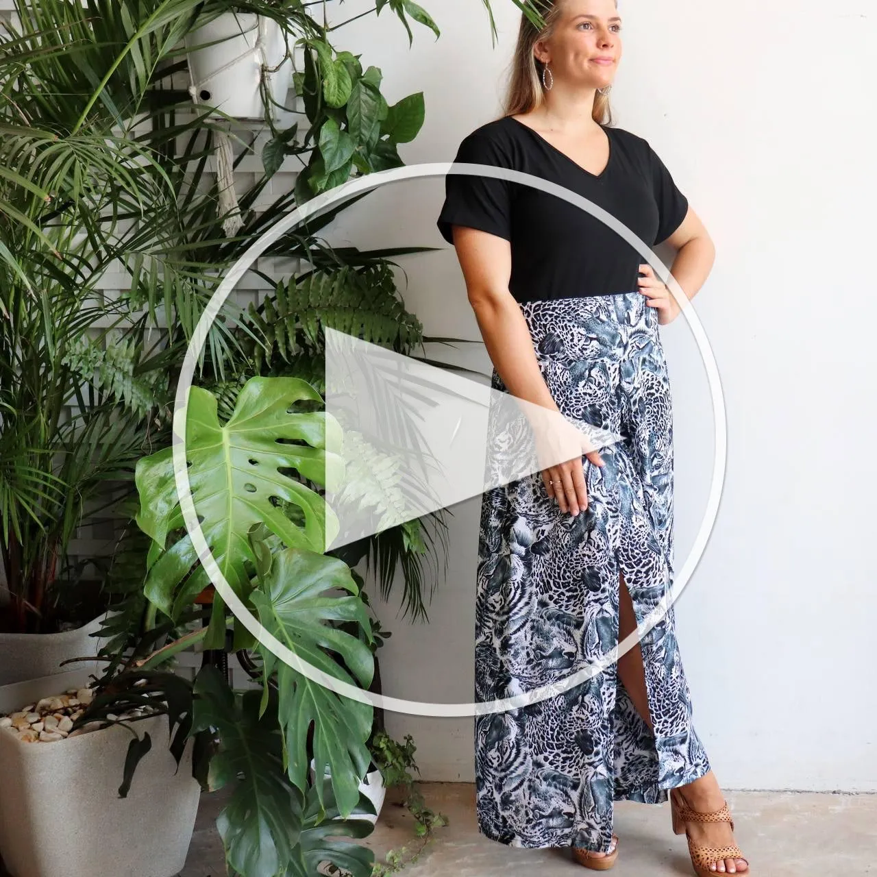 Free Spirit Wrap Pants - Animal Print