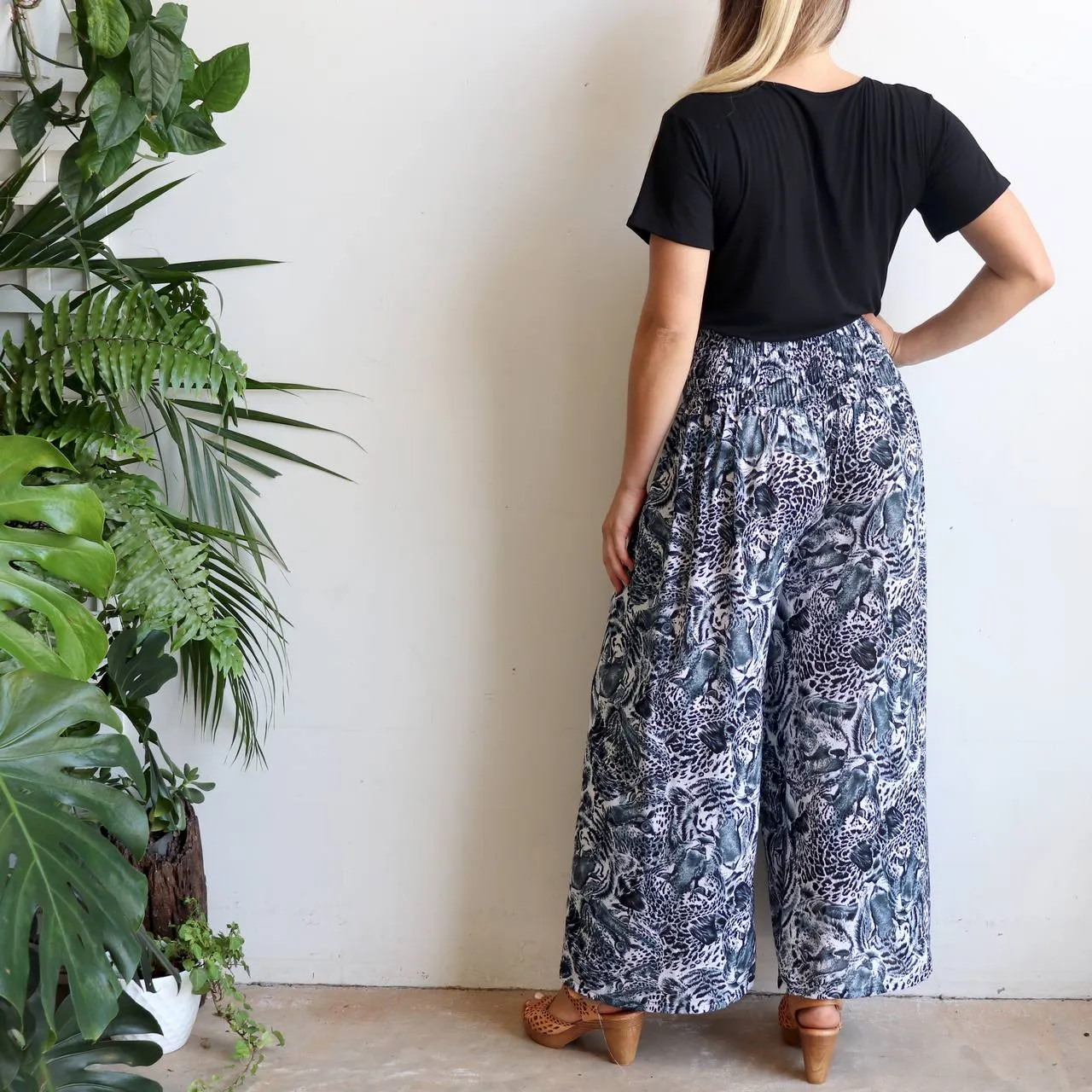 Free Spirit Wrap Pants - Animal Print