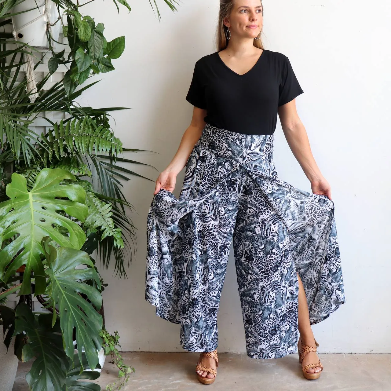 Free Spirit Wrap Pants - Animal Print