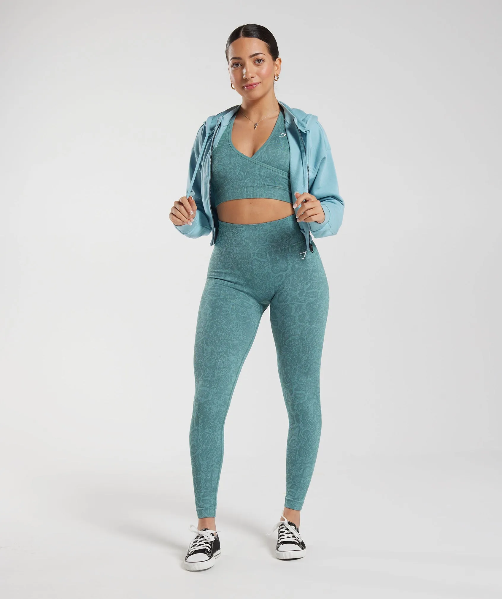 Gymshark Adapt Animal Seamless Leggings - Iceberg Blue/Thunder Blue