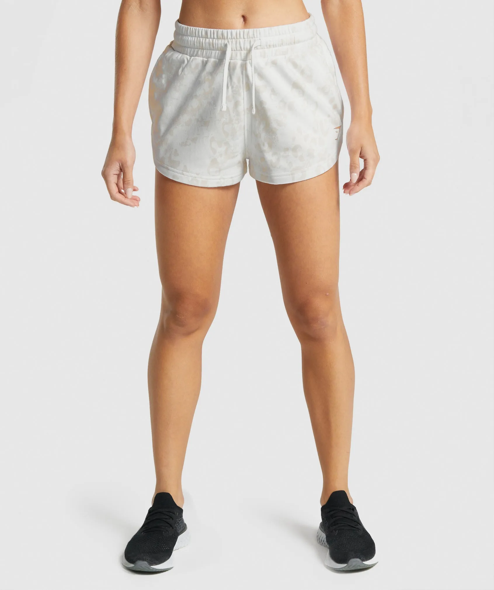 Gymshark Animal Graphic Shorts - White/Cream Print