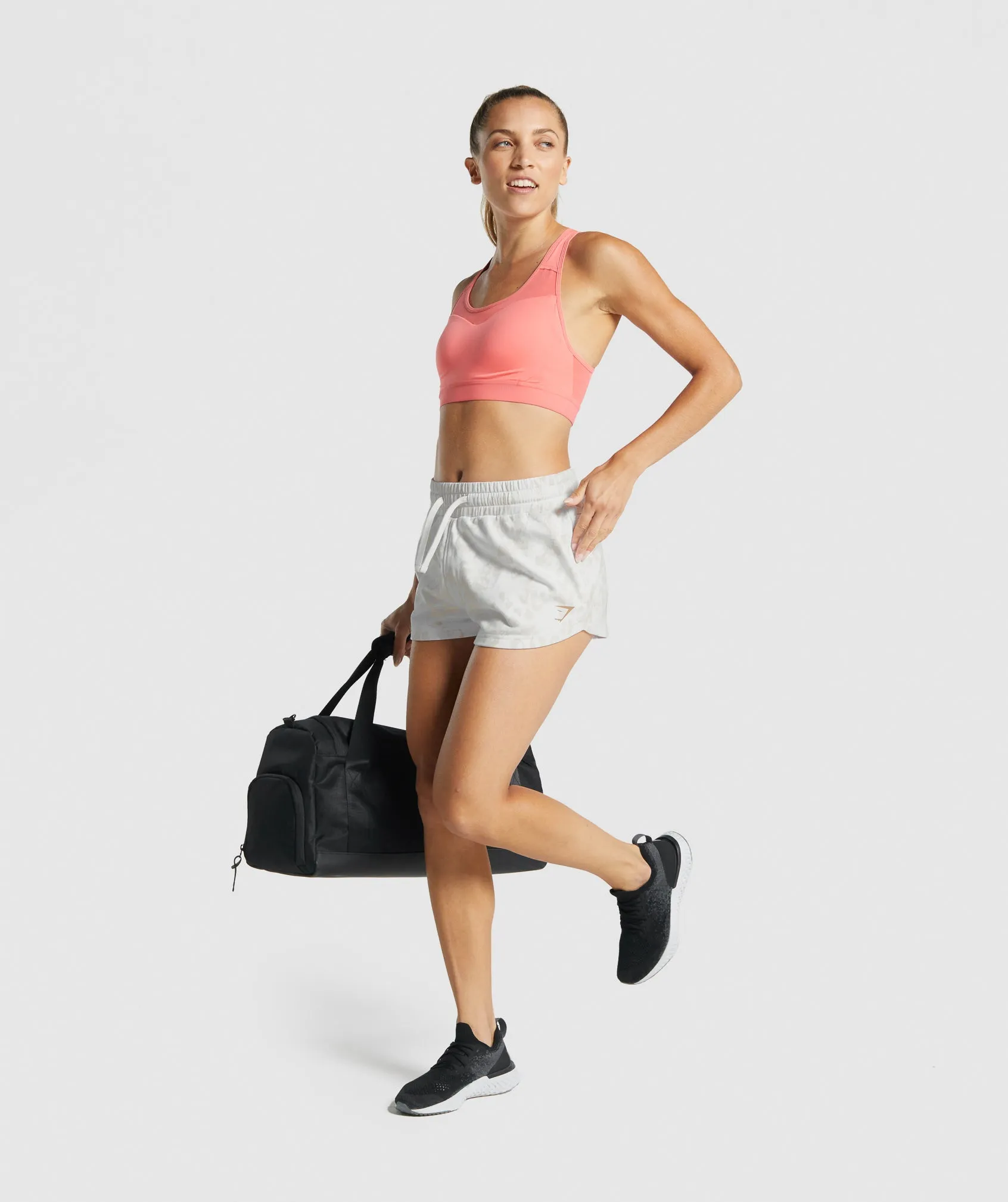 Gymshark Animal Graphic Shorts - White/Cream Print