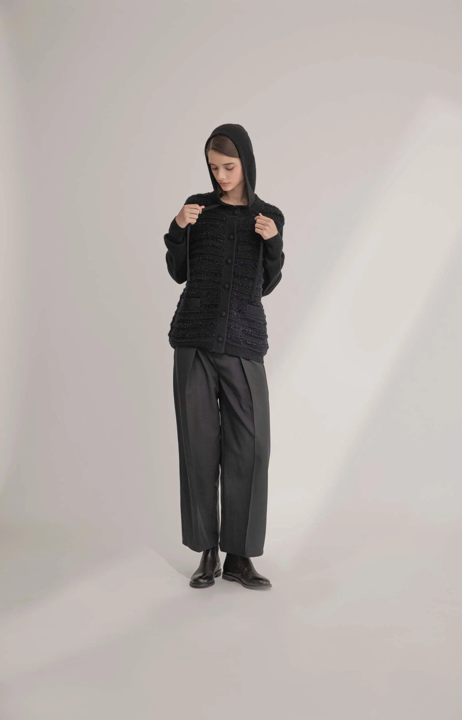 IJIIT Wool Feel Pleated Pants