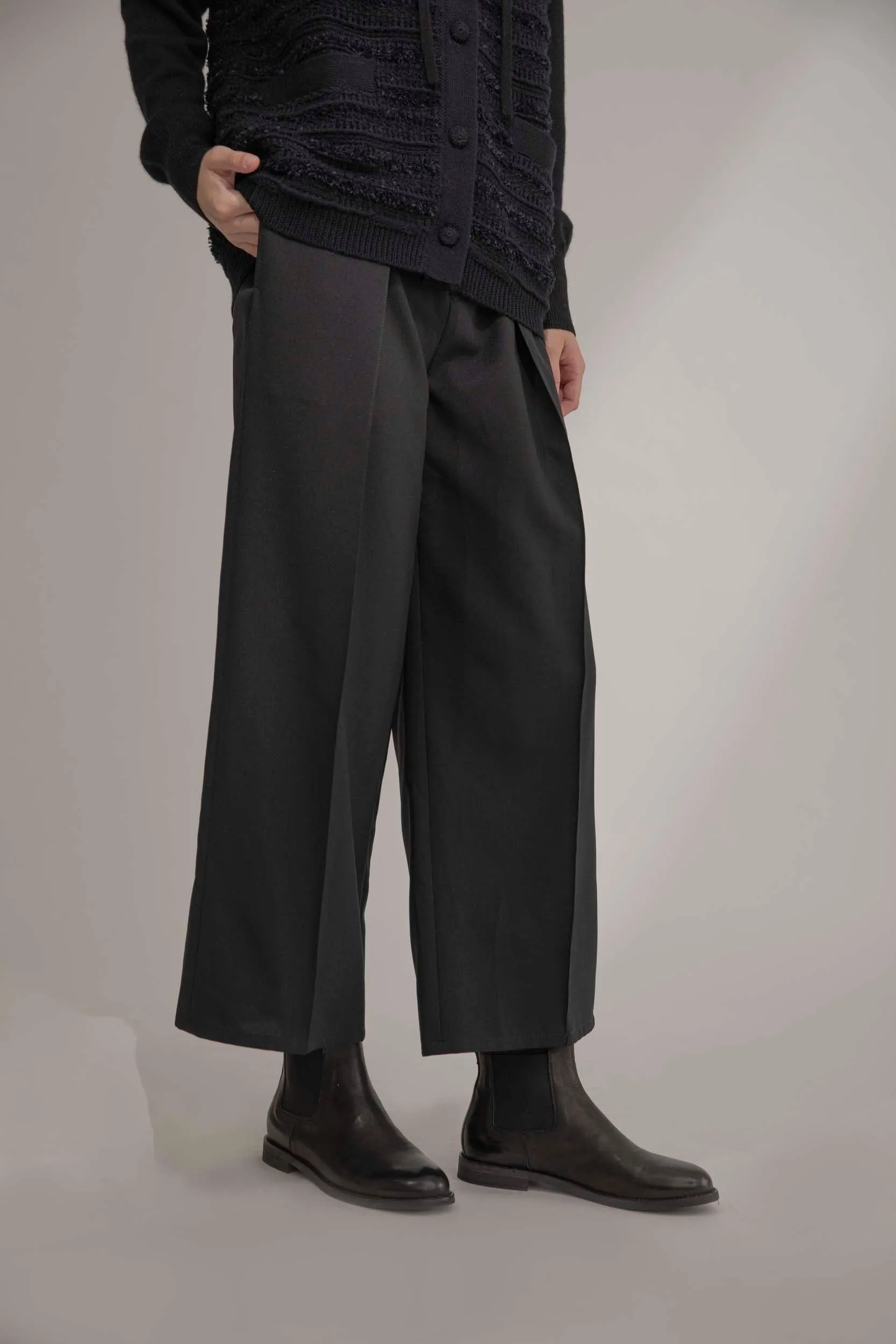 IJIIT Wool Feel Pleated Pants