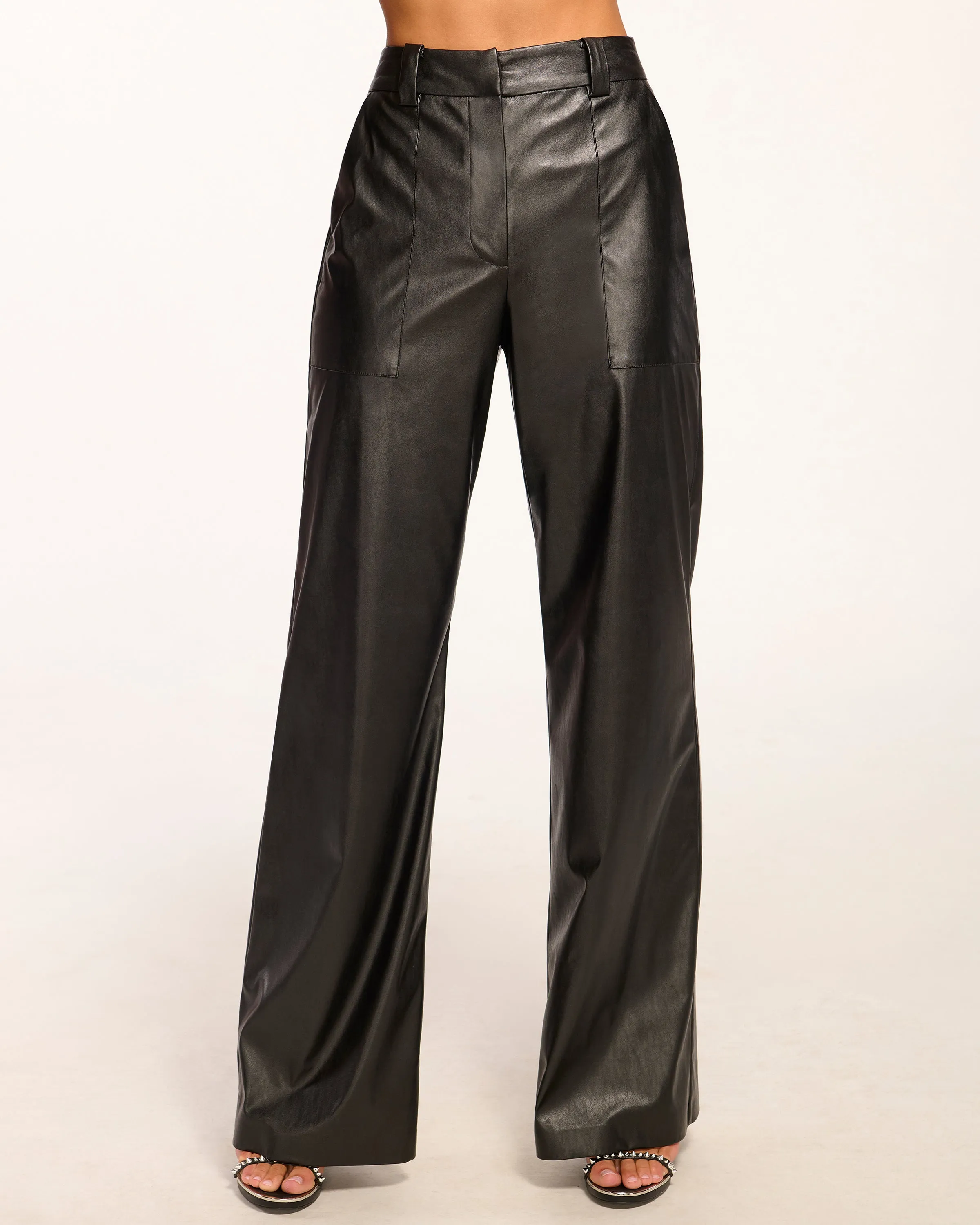 Jace Faux Leather Wide Leg Pant