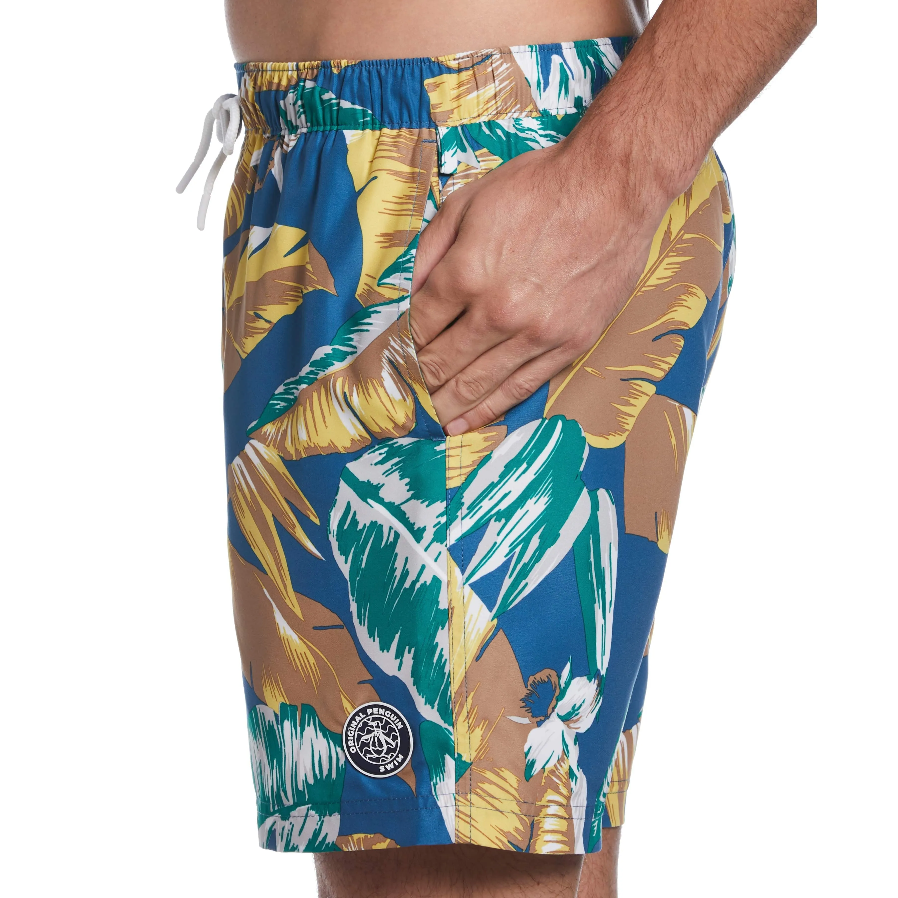 Leaf Print Swim Short