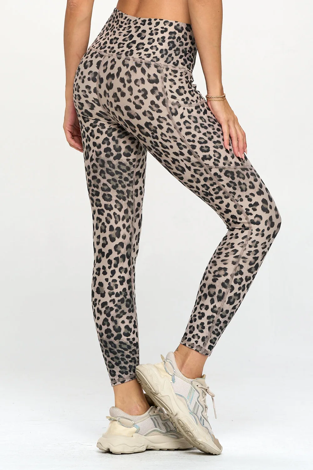 Liz - Dove Cheetah Airbrush w Pockets 7/8 Legging