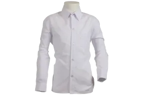 Longsleeve Raised Collar Shirt - White