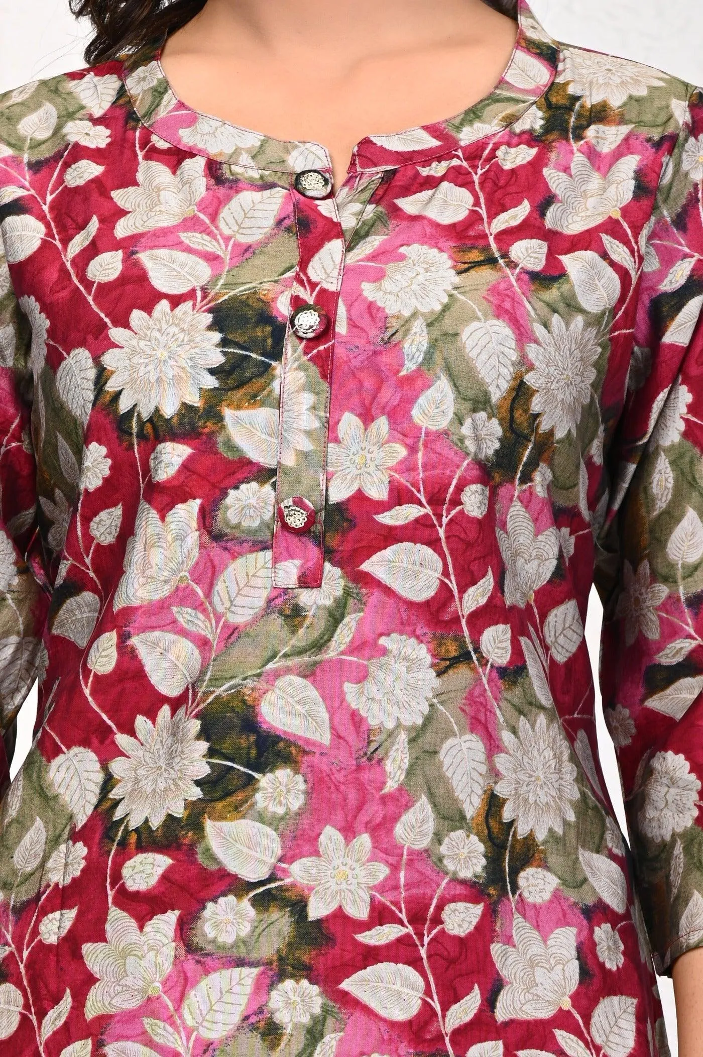 Magenta Flower Color Dhoti Kurta Sets
