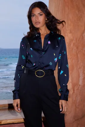 Nevada Shirt In Mystic Ditzy