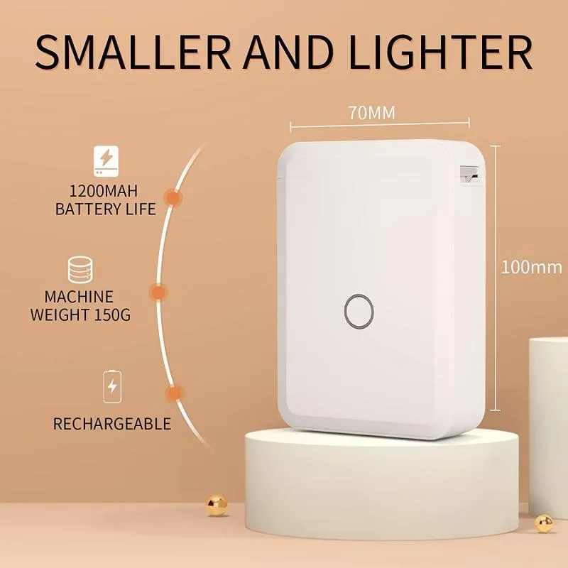 Niimbot D110 Label Printer Mini Sticker Paper Roll Transparents Wireless Bluetooth Phone Printer Label Price Tag Printing Label