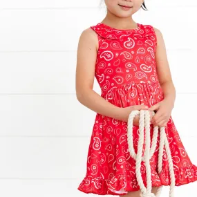 Paisley Sleeveless Twirl Dress