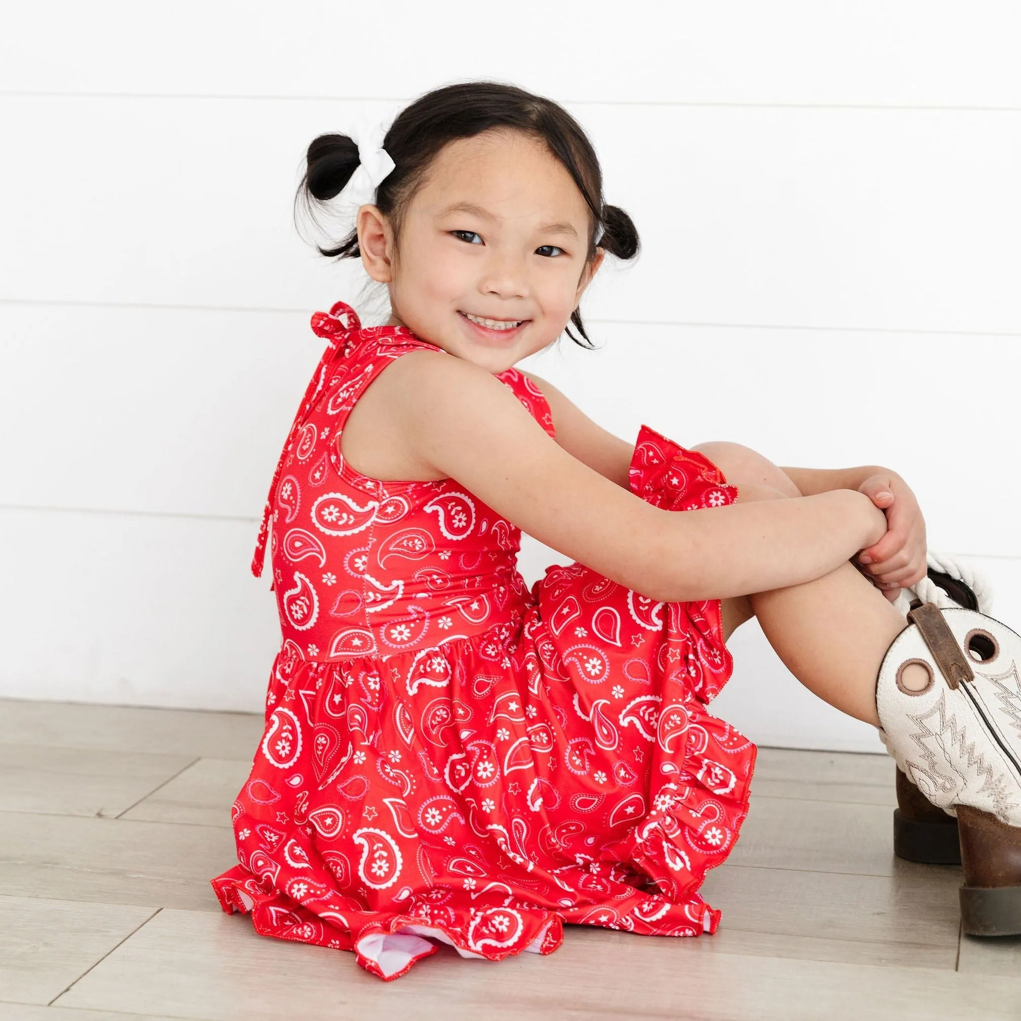 Paisley Sleeveless Twirl Dress