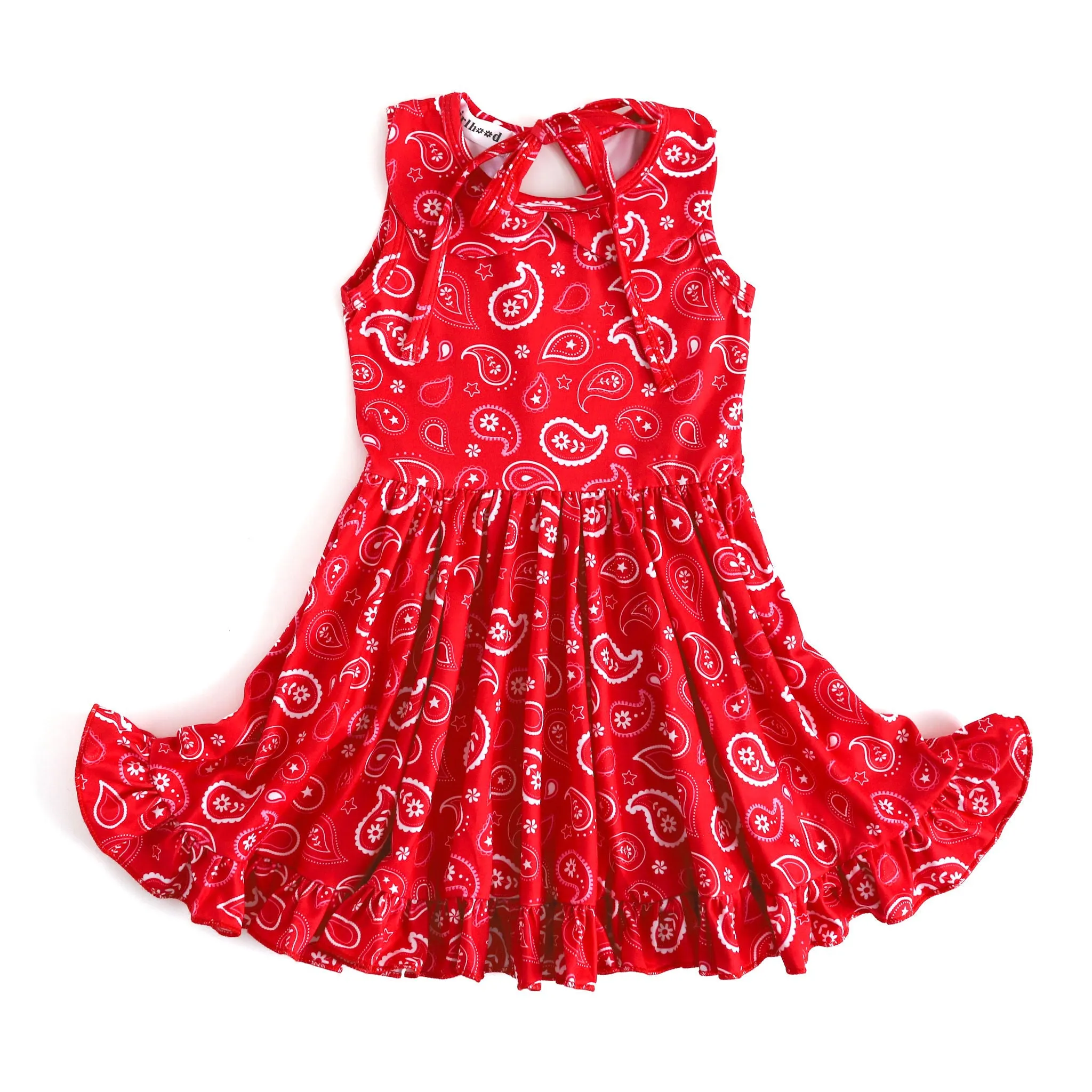 Paisley Sleeveless Twirl Dress