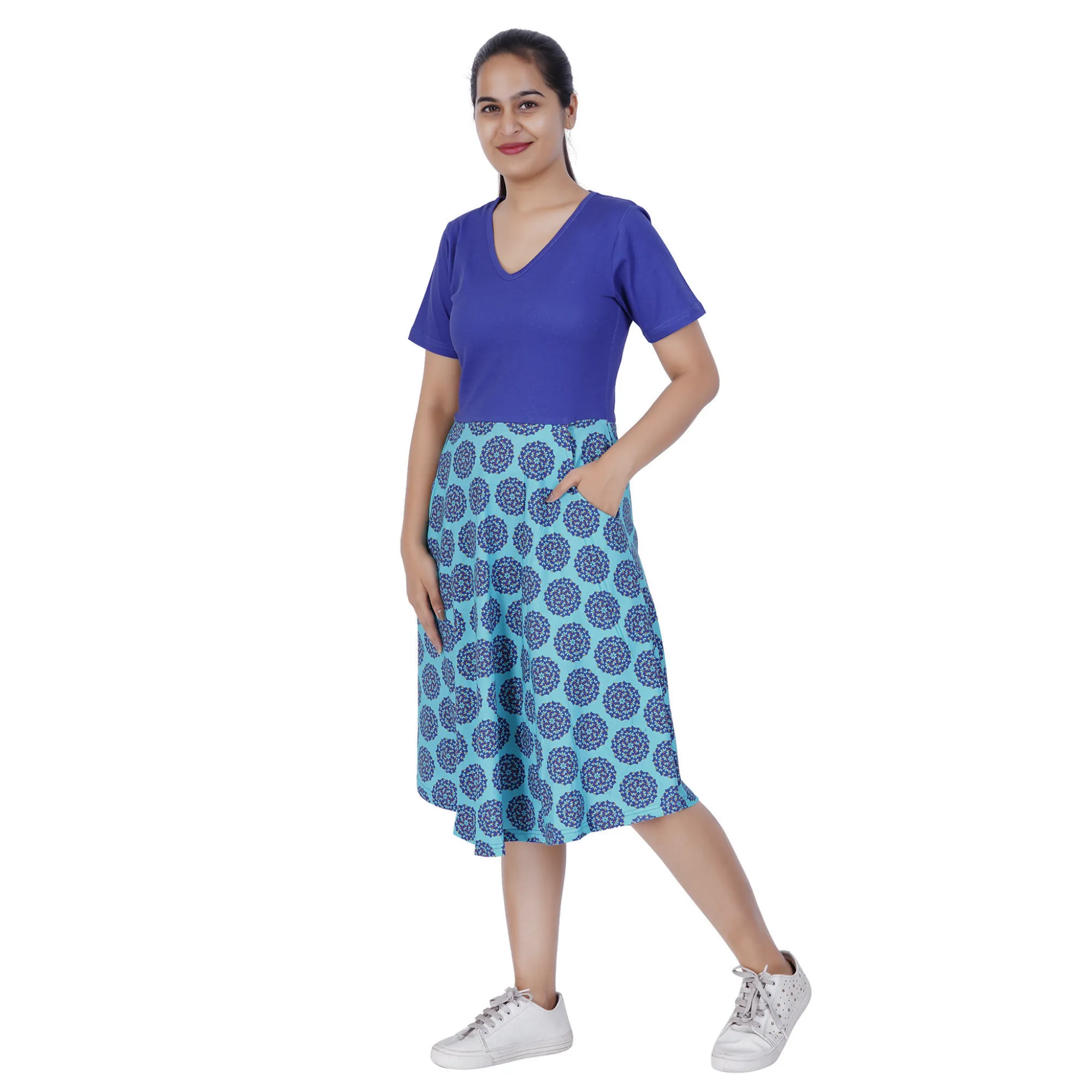 Penrose Tiling Fit & Flare Dress