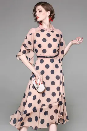 Polka Dot Chiffon Dress
