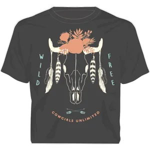 "Flower Bull" Western Cowgirls Unlimited T-Shirt