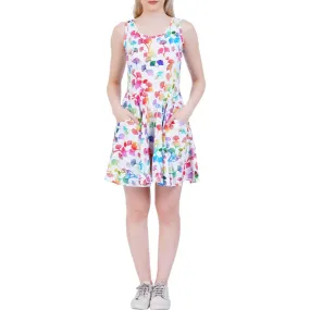 Rainbow Ginkgo Leaves Skater Dress