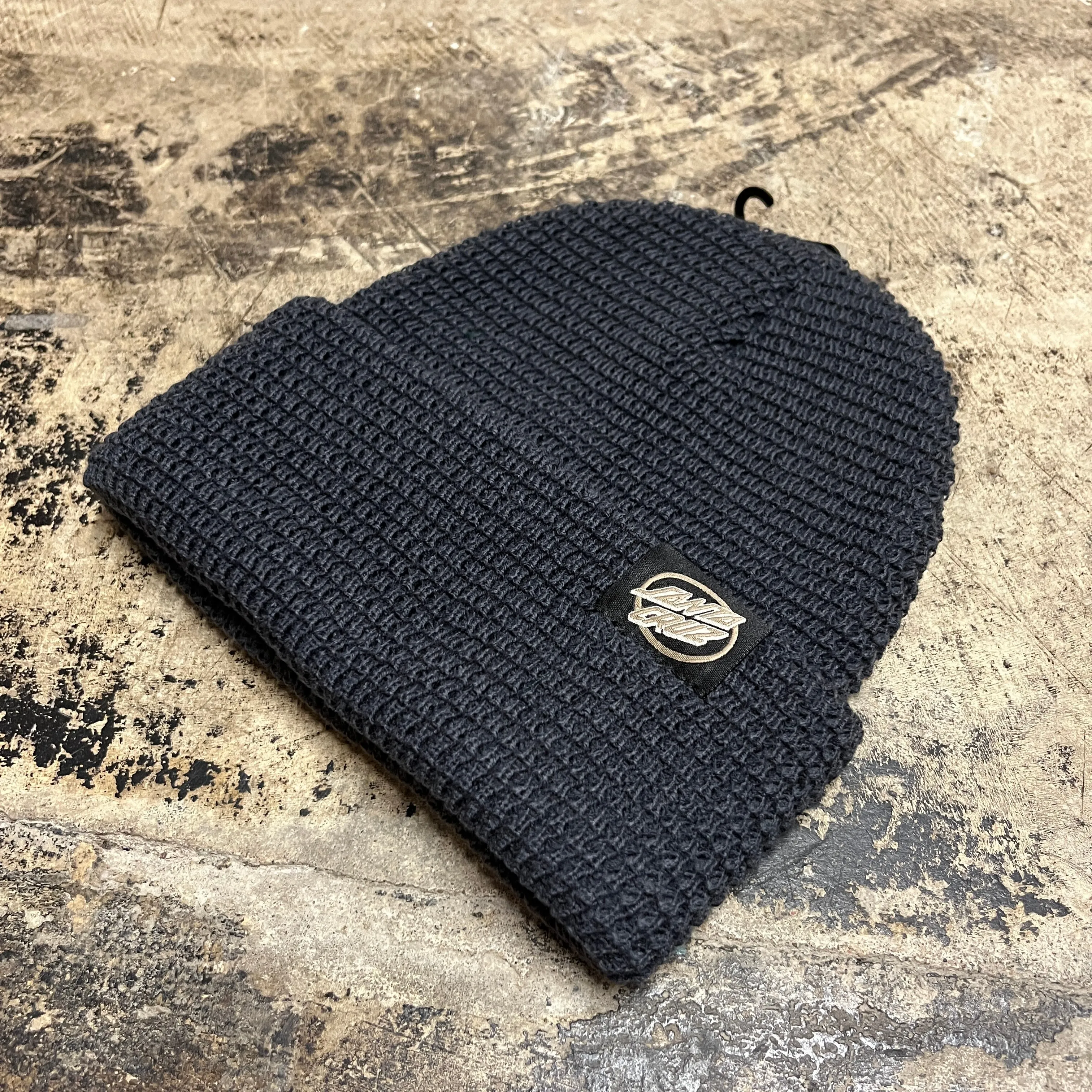 SANTA CRUZ SIMPLIFIED MFG OVAL DOT LONG SHOREMAN BEANIE CHARCOAL