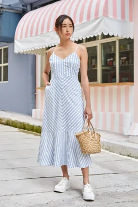 Shauna Striped Midi Dress