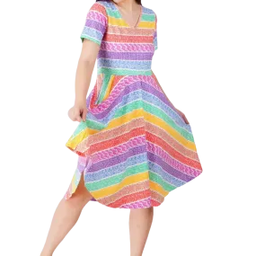 STEAM Rainbow Twirl Dress