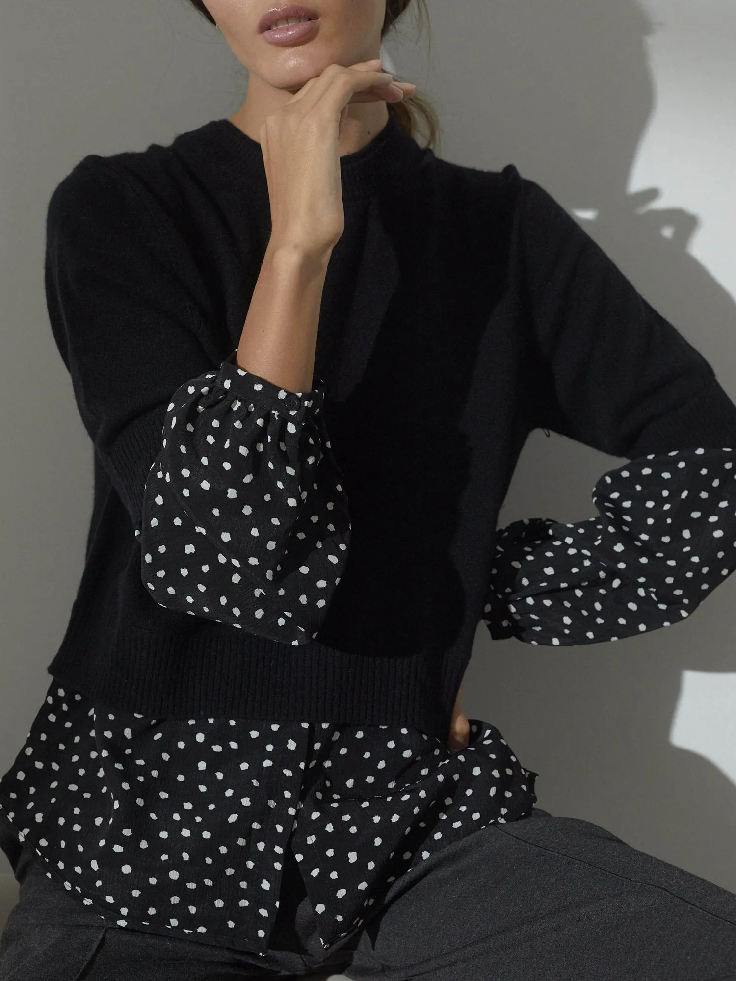 The Ebbi Layered Crew Looker
