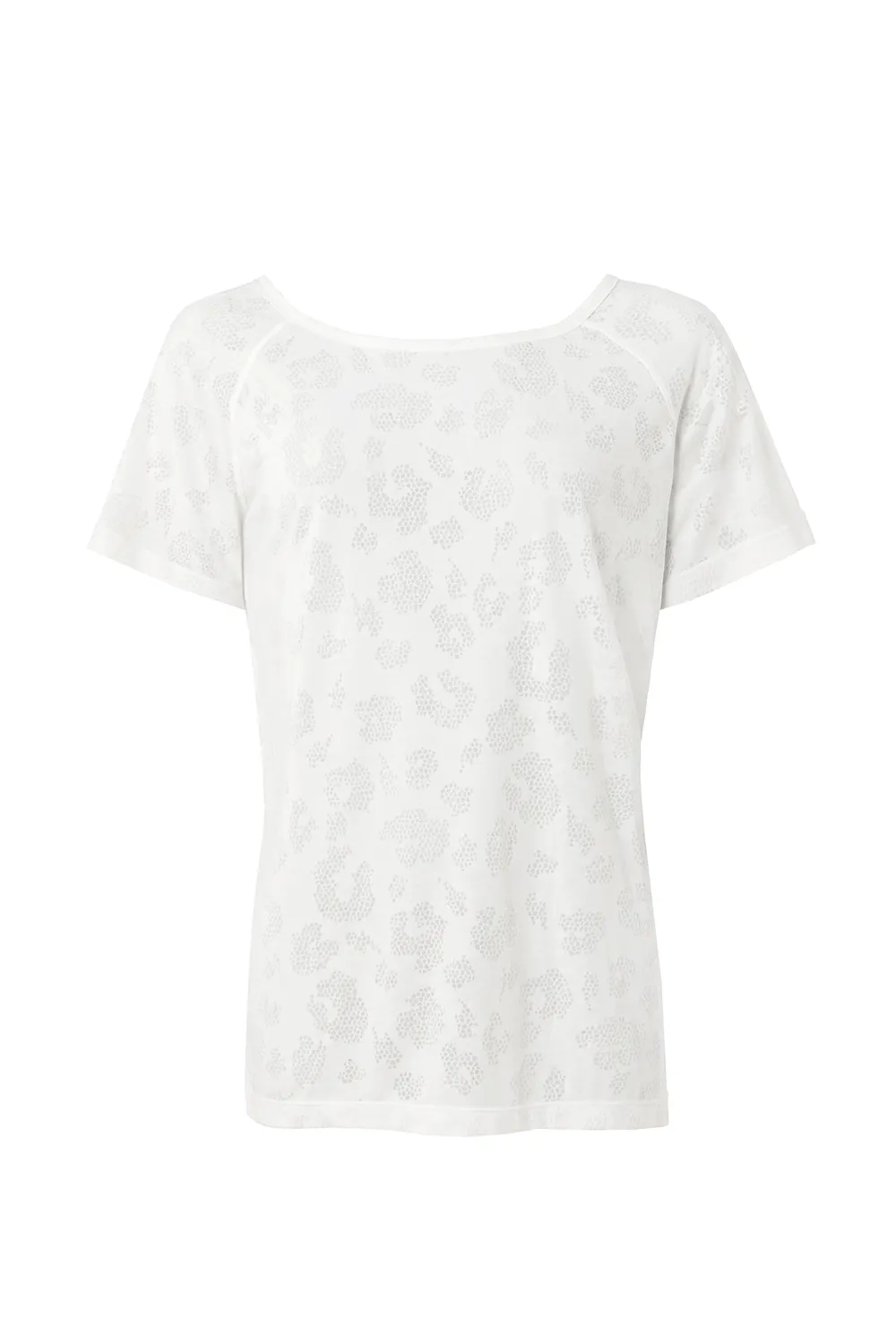 White Leopard Burn Out Slouchy T-Shirt
