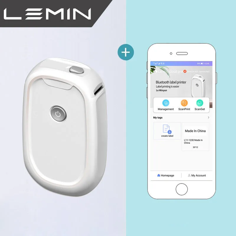 Wireless Bluetooth Mini Thermal Label Maker Printer